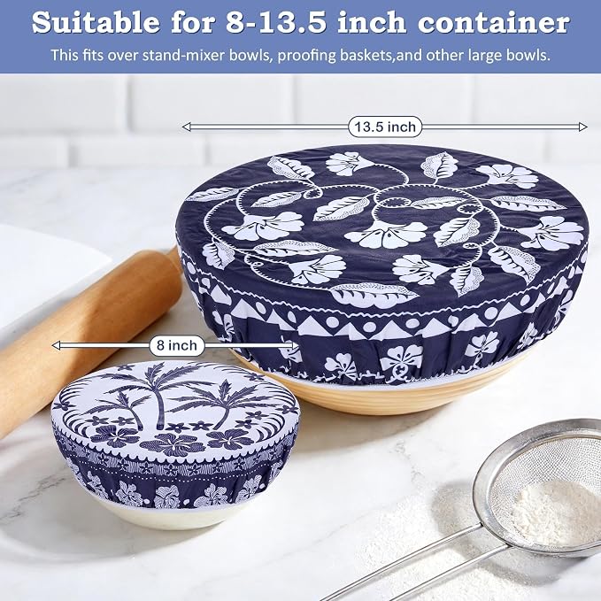 2 Large Reusable Beeswax Bowl Covers - Image 5