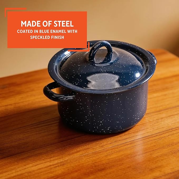 IMUSA USA C20666-1062810W Speckled Enamel Stock Pot - Image 3