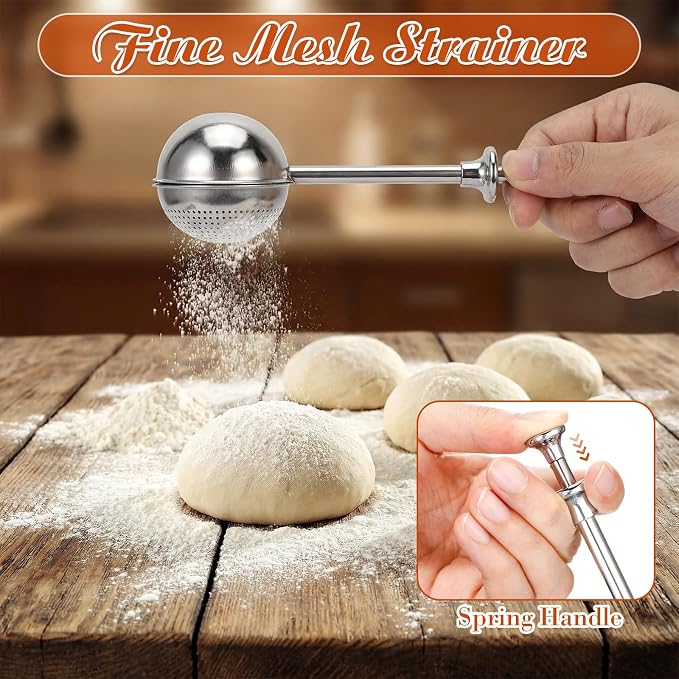 10 Pcs Stainless Steel Pastry Biscuit Cutter Set Include 3 Cup Flour Sifter - Image 7