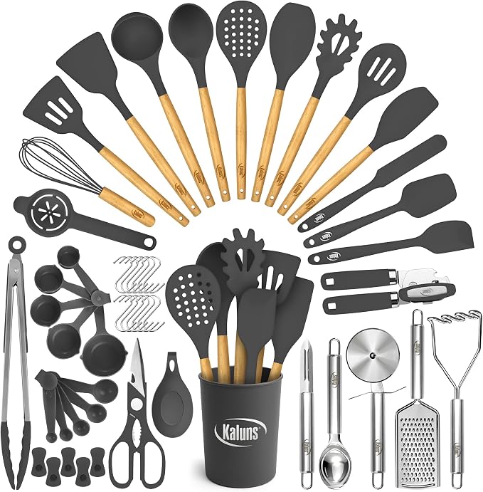 Kaluns 50 PCS Silicone Kitchen Utensils Set Complete Kitchen Set by Kaluns%C2%AE