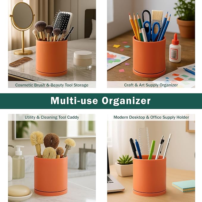 D'vine Dev 360° Rotating Utensil Holder – 5" Kitchen Utensil Crock - Image 7
