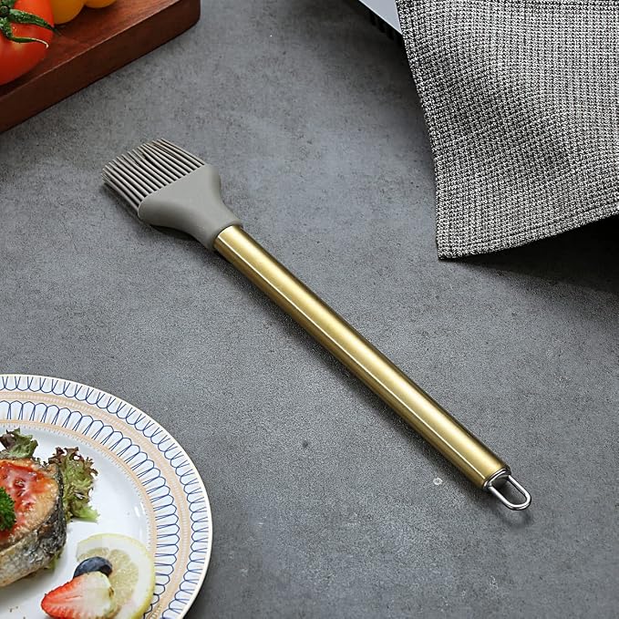 Gold Basting Brush, Berglander Non-stick Silicone Kitchen Brush - Image 2