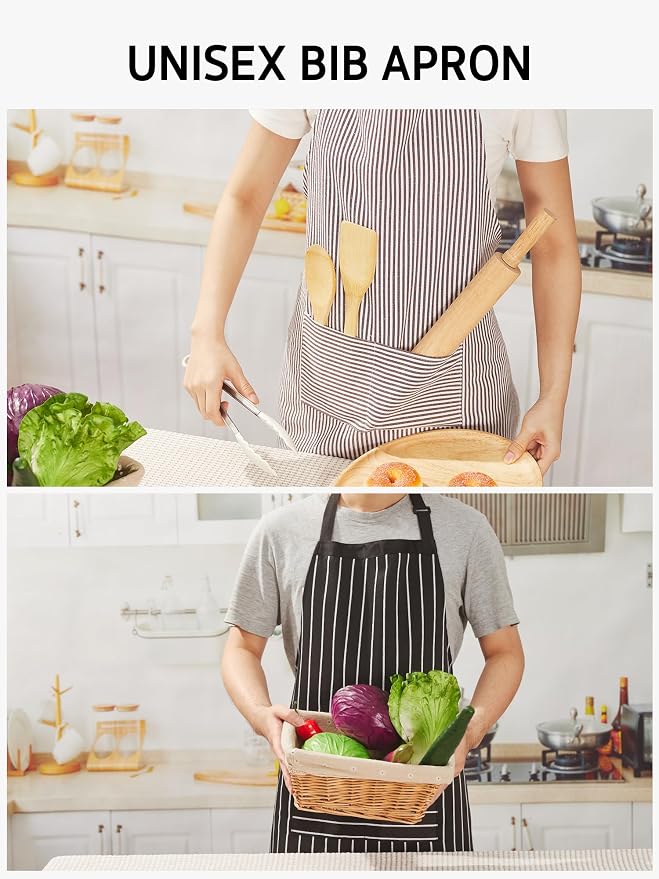 Syntus Apron for Men Women, Adjustable Cooking Kitchen Chef Aprons - Image 7