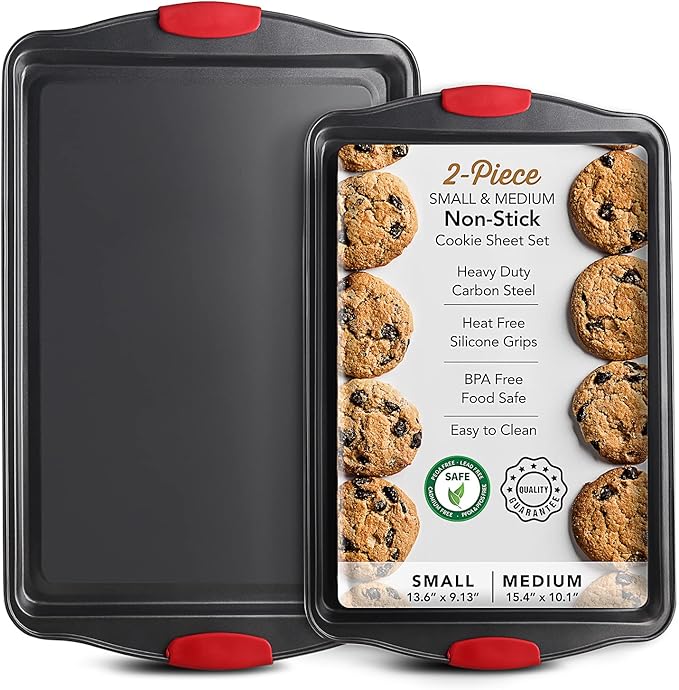 Baking Sheet Set, 2-Piece Cookie Sheet Set by Eatex