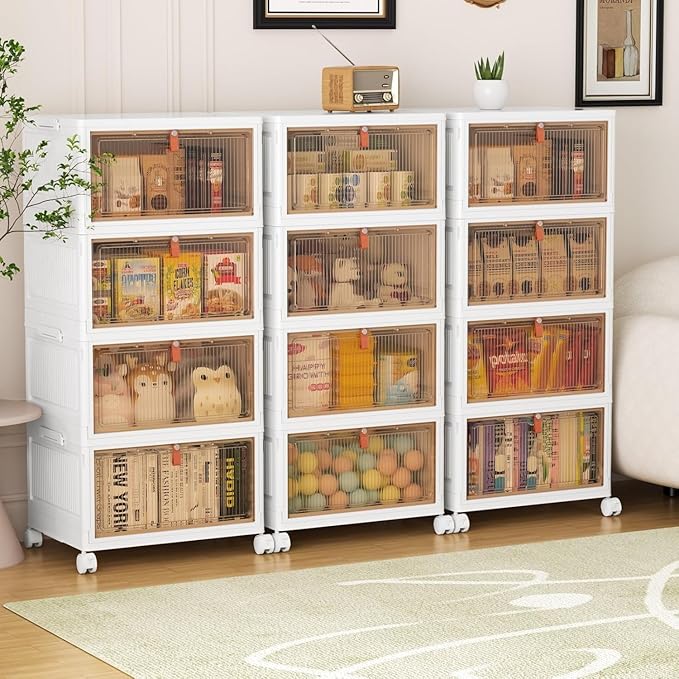 YFXCVSL 4 Tier Plastic Storage Bins - Image 2