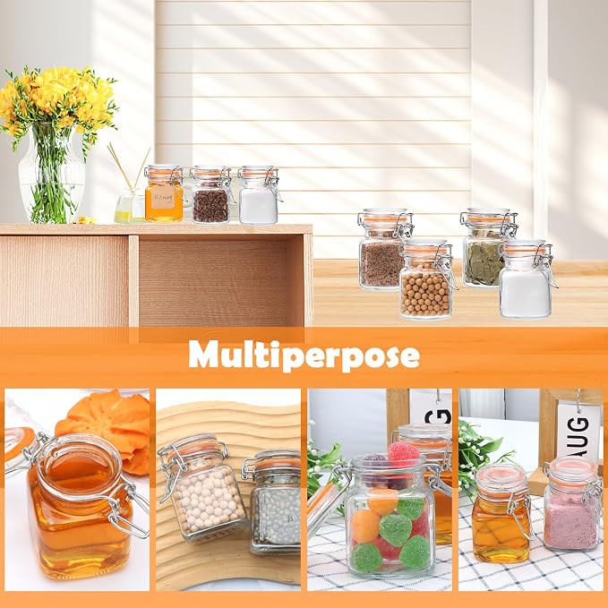 Encheng 4 oz Glass Jars With Airtight Lids And Leak Proof Rubber Gasket - Image 6