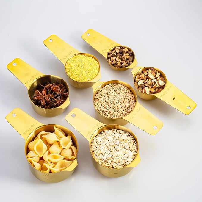 Set of 7 Heavy Duty Measuring Cups, 18/8 Stainless Steel - Image 3