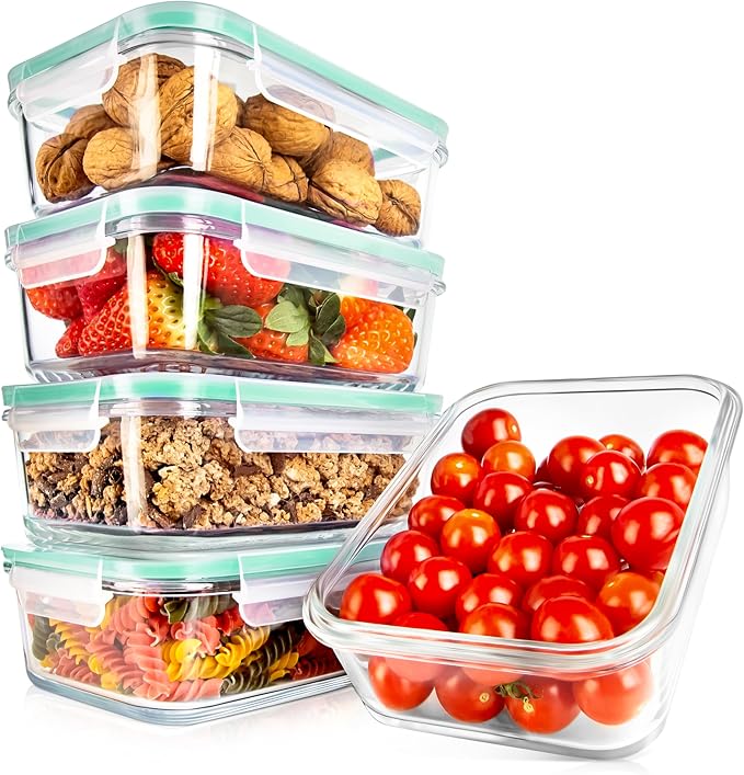 NutriChef 10 Piece Glass Food Storage Containers by NutriChef%E2%84%A2Kitchen