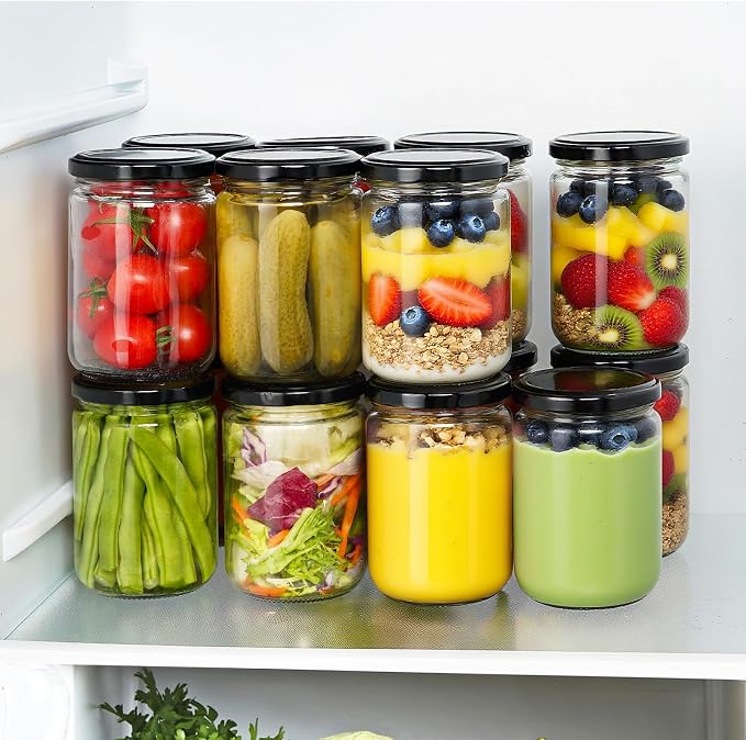 12oz Glass Jars with Lids, Mason Canning Jars - Image 6