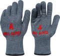 QUWIN BBQ Gloves, Oven Gloves 1472℉ Extreme Heat Resistant, Grilling Gloves by QUWIN