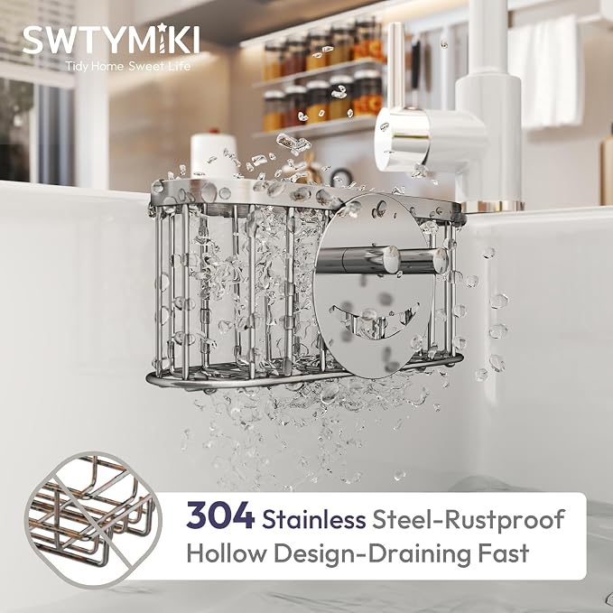 SWTYMIKI Sponge Holder for Kitchen Sink - Image 5