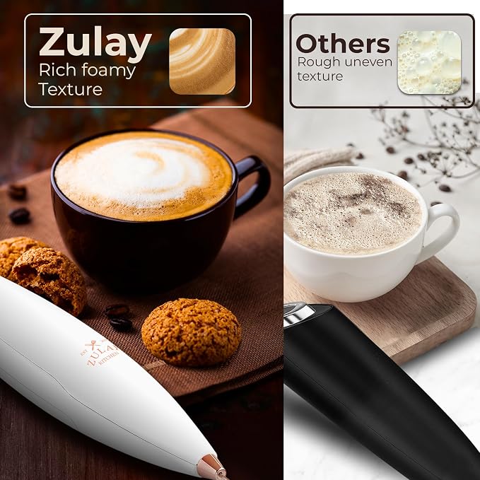 Zulay Kitchen Patented Tornado Triple Whisk Milk Frother - Image 6