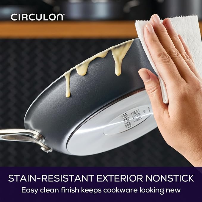 Circulon A1 Series with ScratchDefense Nonstick Induction 8.5-Inch and 10-Inch - Image 8