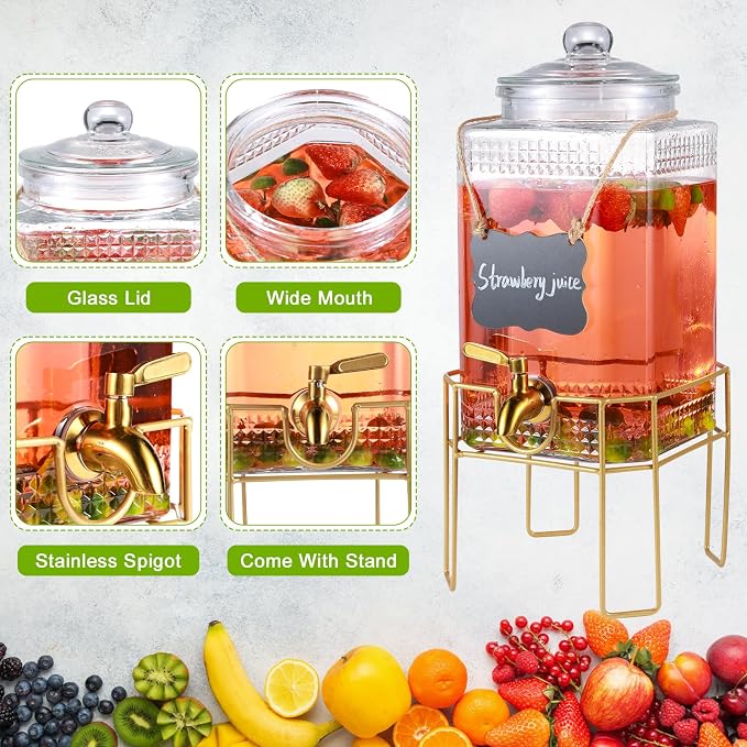 Drink Dispensers for Parties, 1.5 Gallon Drink Dispenser, Beverage Dispenser - Image 4