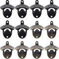 12 PCS Wall Mount Beer Opener Bulk, Stainless Mountable Bottle Cap Opener by Wallmountedbottleopener