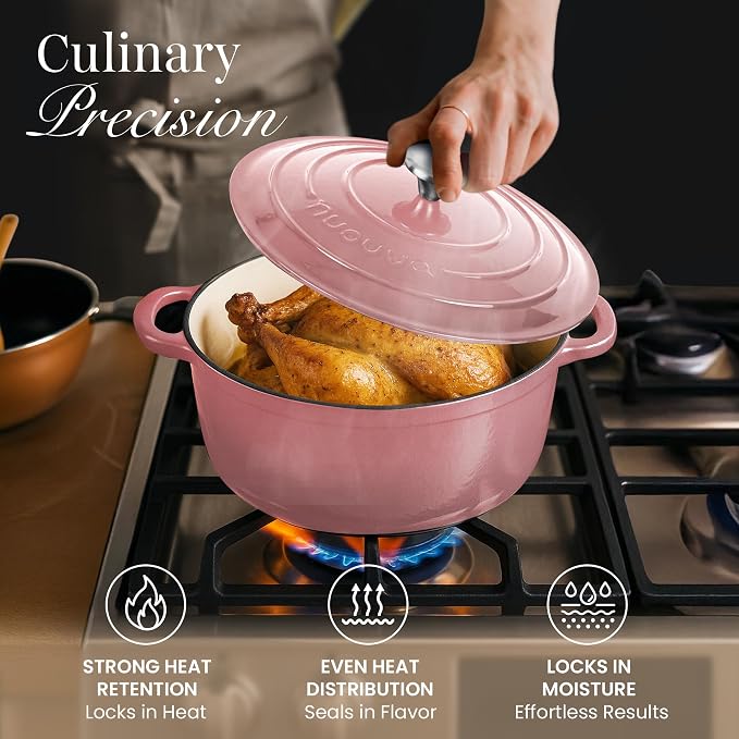 Nuovva Enamelled Cast Iron Dutch Oven Pot - Image 7