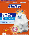 Hefty Ultra Strong 13 Gallon Trash Bags, Tall Kitchen Trash Bags 13 Gallon Size by Hefty