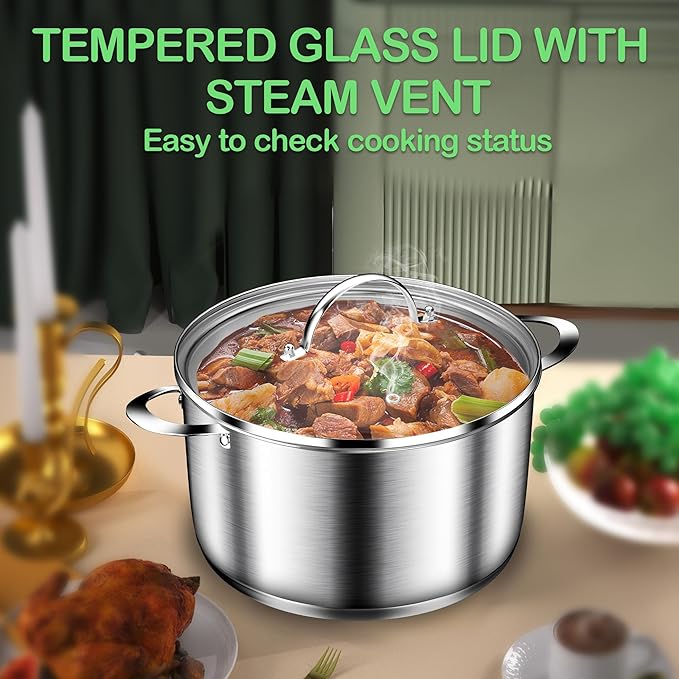 STOCKPOT Cooking Pot, Stainless Steel Stock Pot - Image 2