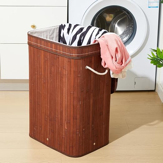 2 Pack 21 Gallon Bamboo Slim Trash Can - Image 5