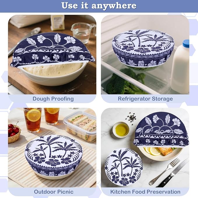 2 Large Reusable Beeswax Bowl Covers - Image 7