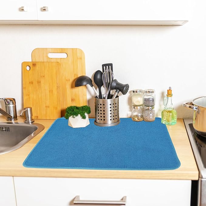 3 Pack Microfiber Dish Drying Mats, Ultra Absorbent Dish Drainer Mats, 20x15" - Image 6