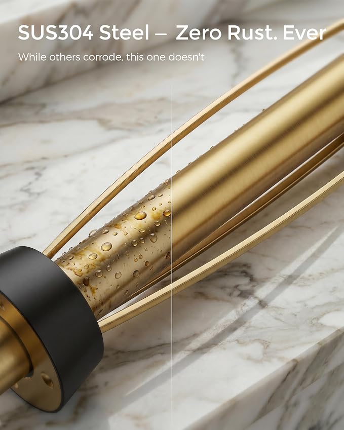 Gold Paper Towel Holder Under Cabinet, Self Adhesive or Wall Mount - Image 3