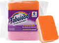 Fabuloso Scratch-Free Kitchen Dish Sponges, Rainbow Cellulose Scrubber Sponge by Fabuloso
