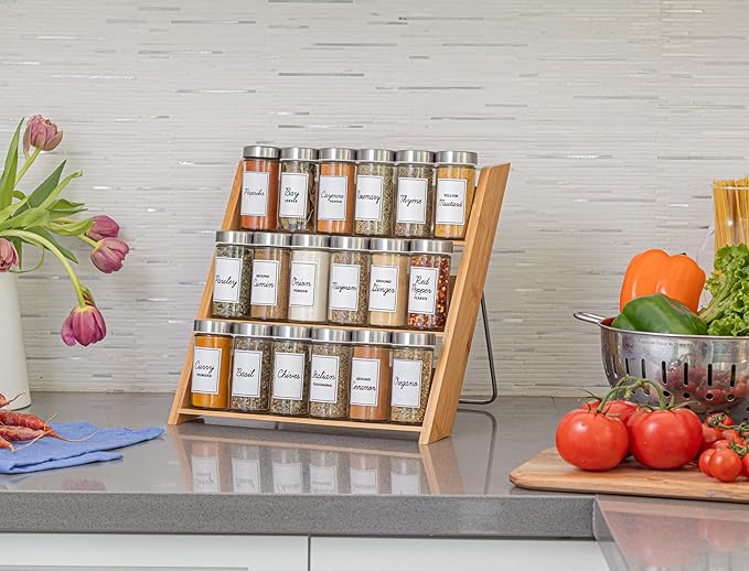 Orii 18 Jar Bamboo Compact Spice Rack - Image 4