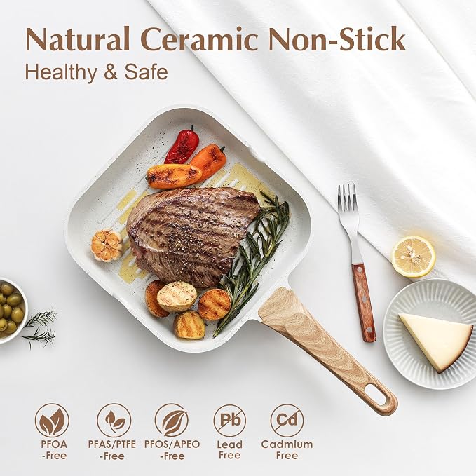SENSARTE Nonstick Ceramic Grill Pan - Image 2