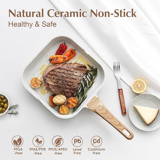 SENSARTE Nonstick Ceramic Grill Pan - Image 2