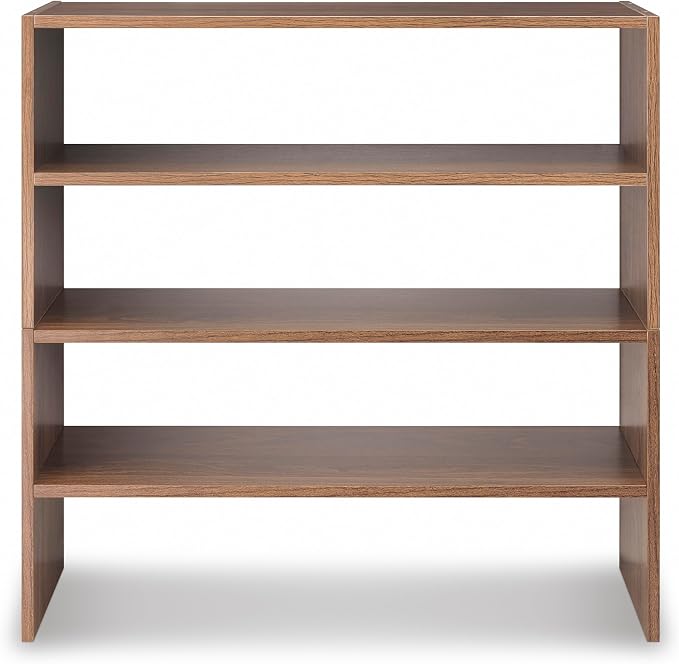 Whitmor Wood Stackable 2-Shelf Shoe Rack, 24 inches - Image 5