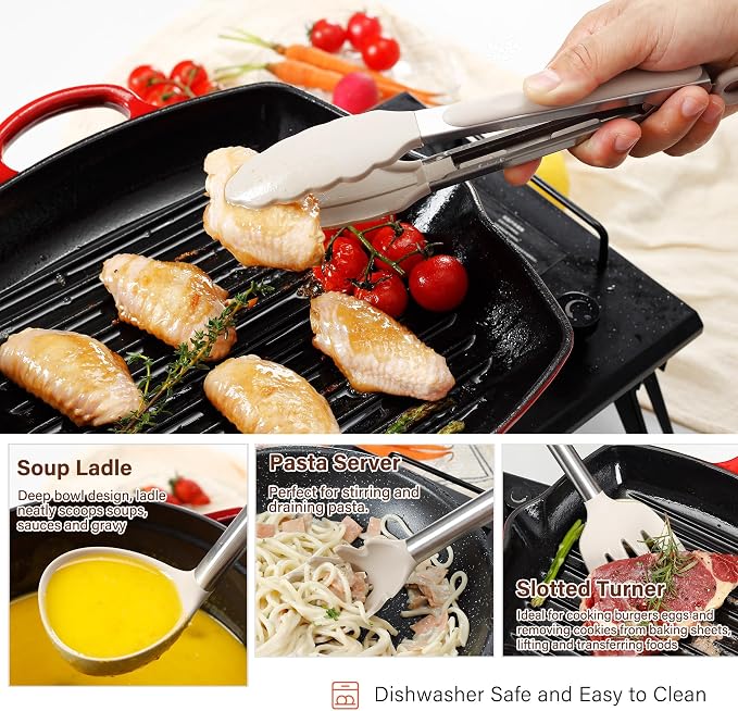 Silicone Cooking Utensils Set, NCUE 35 Pcs Kitchen Utensils Set - Image 5