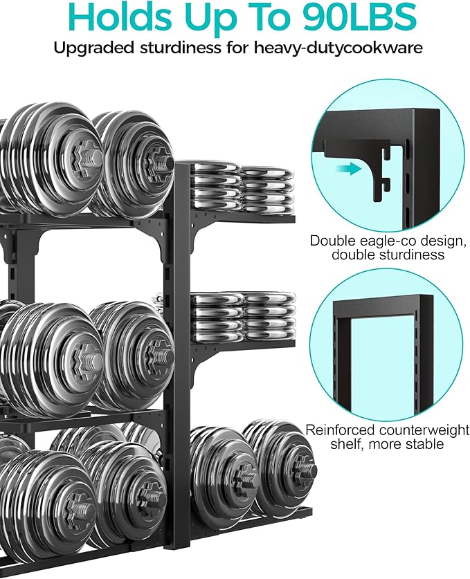 ORDORA 6-Tier Pots and Pans Organizer under Cabinet, Kitchen Cabinet Organizers - Image 5