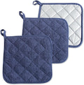 DII Basic Terry Collection Quilted 100% Cotton, French Blue, 3 Piece by DII