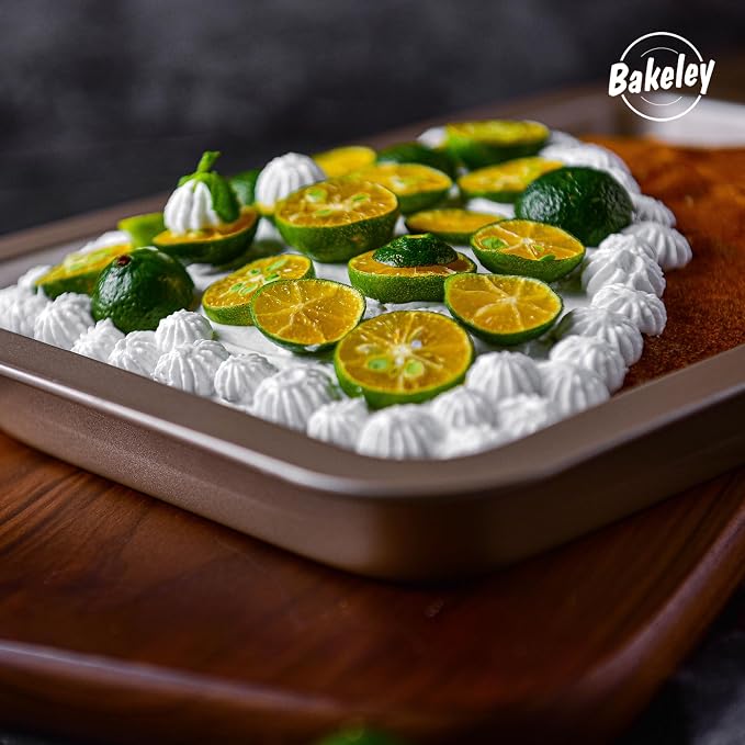 10-Inch Nonstick Shallow Cake Pan, Rectangle Bread Loaf Pan, Baking Sheet Set - Image 4