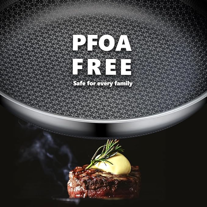OATOFP Non Stick Frying Pans 12 inch, Hybrid Improved Version Frying Pans - Image 3