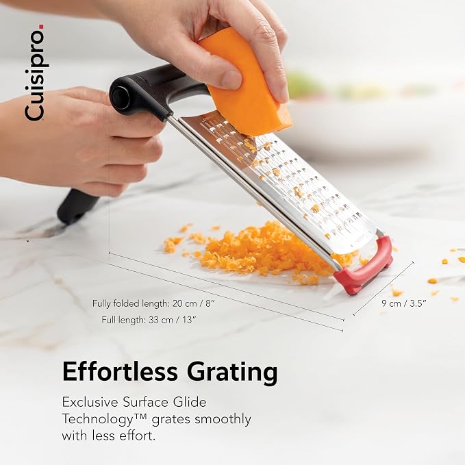 CUISIPRO Surface Glide Technology Stainless Steel Folding Handle Grater - Image 3