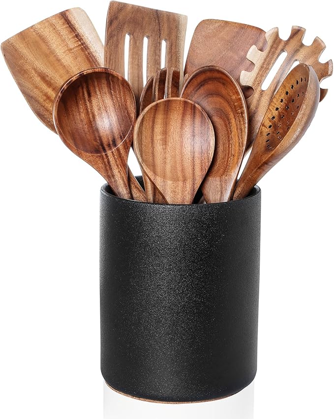 Nucookery Wooden Cooking Utensils Set by Nucookery
