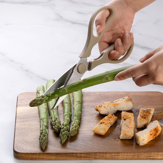 Rae Dunn Kitchen Scissors- Stainless Steel Kitchen Shears, Cooking Scissors - Image 4