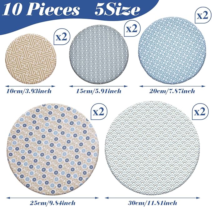 10 Pack Cloth Bowl Covers for Bread Rising - Image 3