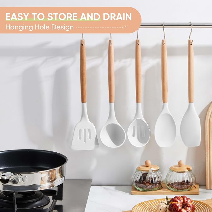 Herogo 5-Piece Cooking Utensils Set, Silicone Kitchen Utensils Set - Image 6