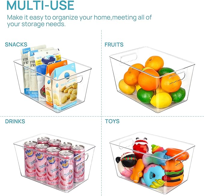 Vtopmart Clear Plastic Storage Bins, Countertops, Freezer Organization and - Image 5