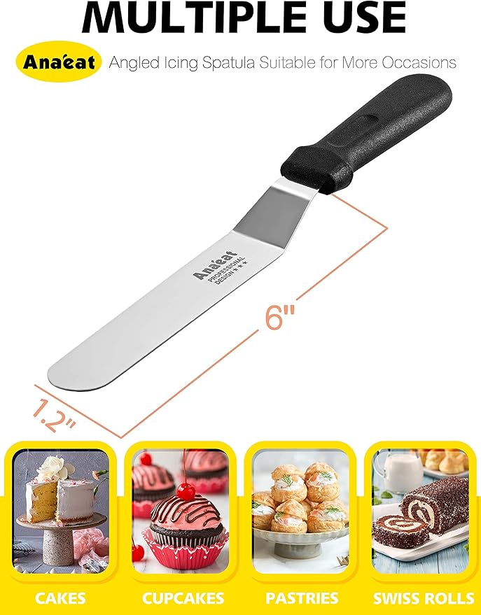 Anaeat Icing Spatula, Professional Cake Angled Offset Spatula - Image 6