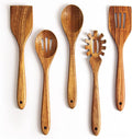 KITEISCAT Acacia Wooden Spoons for Cooking: 5-Piece Kitchen & Cooking Utensils by KITEISCAT
