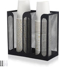Maxcheck Metal Mesh Cup and Lid Holder Coffee Paper Cup Dispenser Lid Holder by Maxcheck