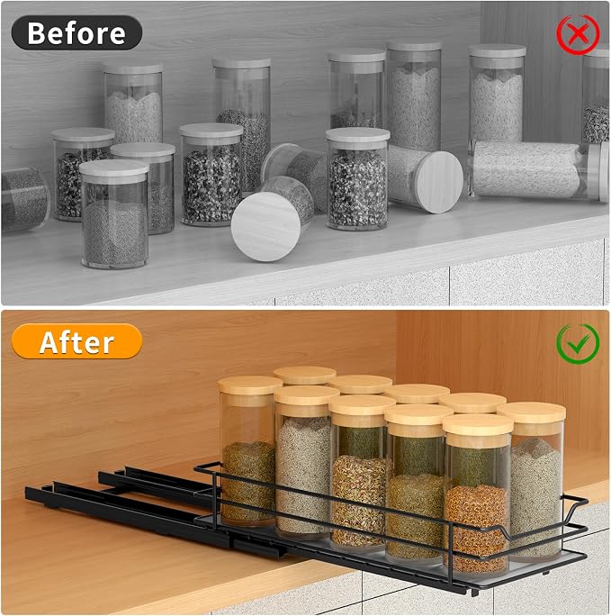 BOIVSHI Pull Out Spice Rack Organizer - Image 3
