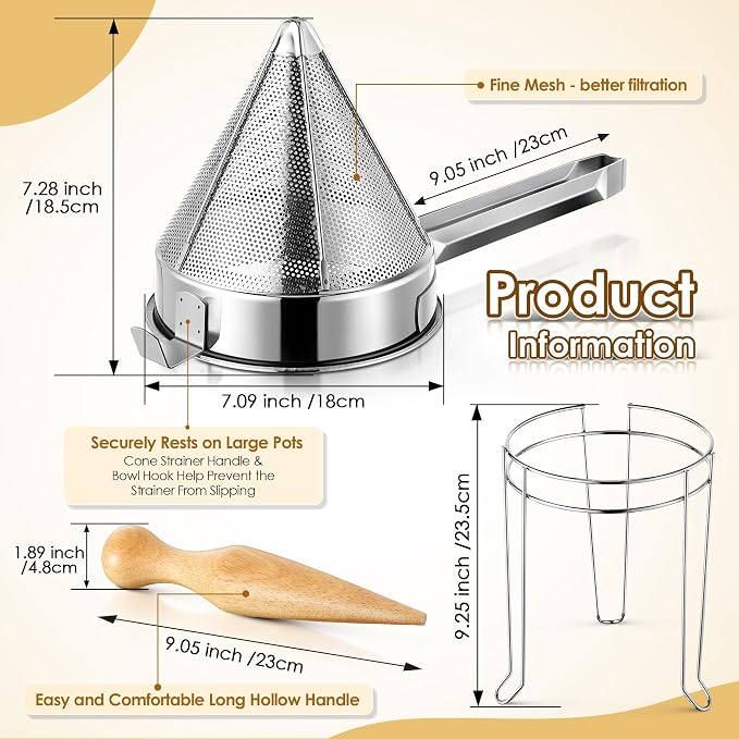 Feekoon Stainless Steel Chinois Strainer - Image 2