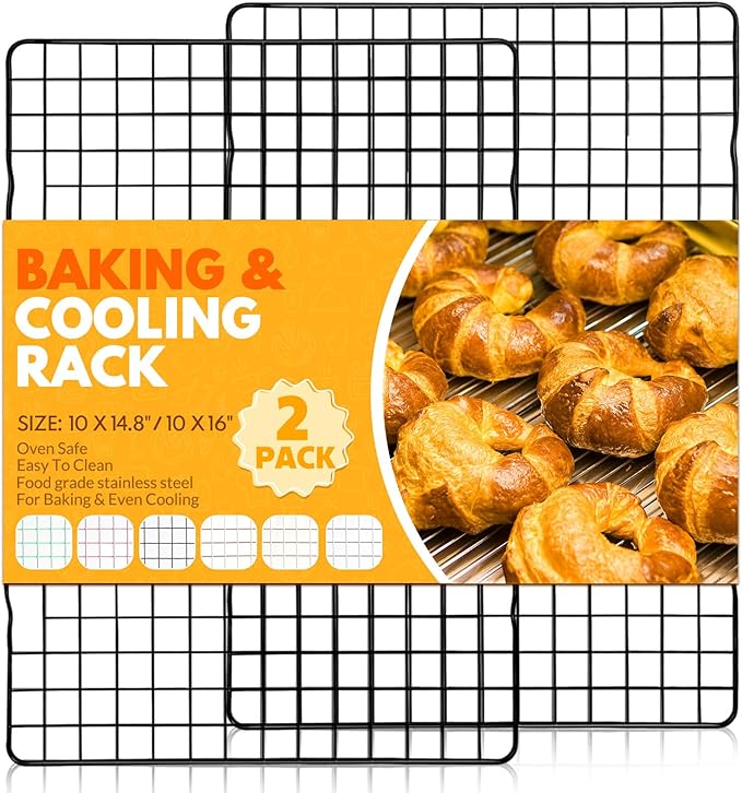 2 PCS Cooling Racks for Cooking and Baking, 14.8x10 Inches Stainless Steel by Unknown