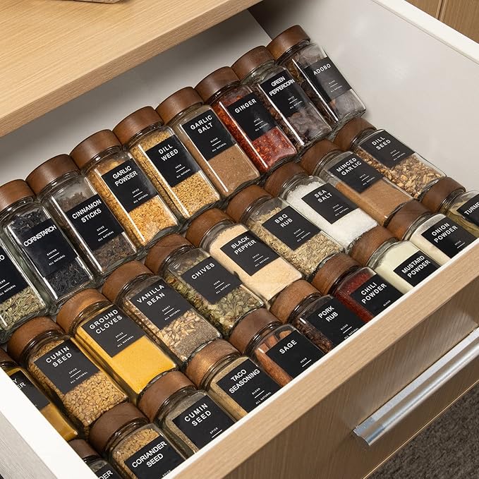 Yangbaga 34Pcs Glass Spice Jars - Image 7