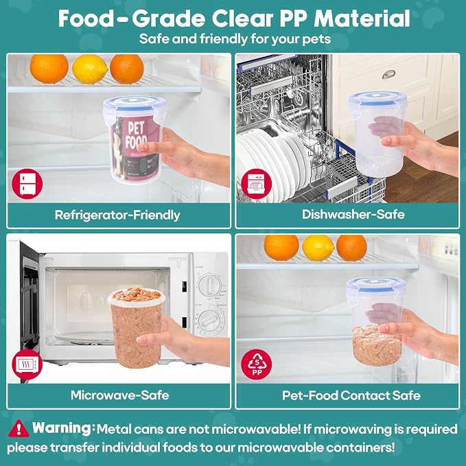 Canned Cat Food Storage Lids, Reusable Airtight Can Cover Pet Food Sealer - Image 8